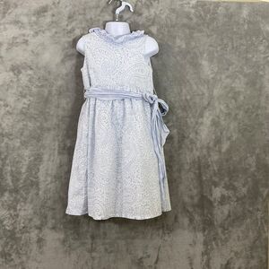 Edgehill Collection Paisley gingham trim Girls Dress 100% Cotton Girls Size 6